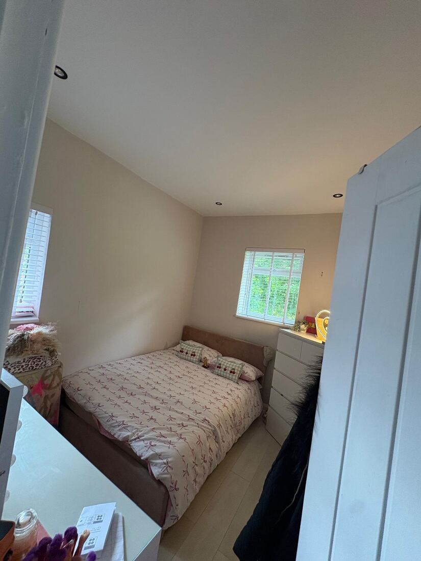Finished bedroom after rewire and redecoration